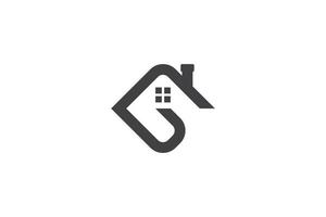 simple home logo, letter g or ag initial, unique design concept vector