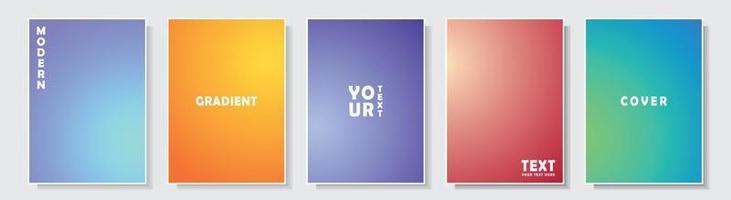 modern cover gradation color template design set collection background vector graphic