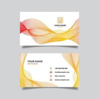 business card modern wavy concept, gradation style, vector design graphic