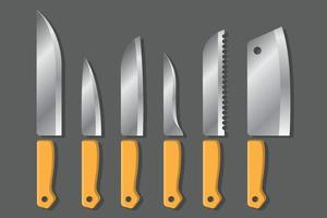 knife vector collection design, ornamental material element graphic