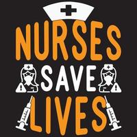 las enfermeras salvan vidas vector