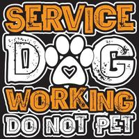 service dog working do not pet vector