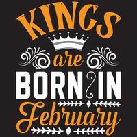 kings are born in February vector