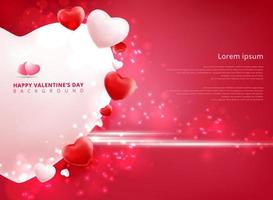 Valentines day sale background with balloons heart pattern. vector