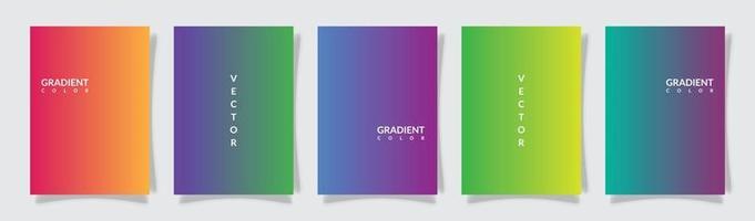 gradation cover modern style, soft color art, set collection template vector graphic