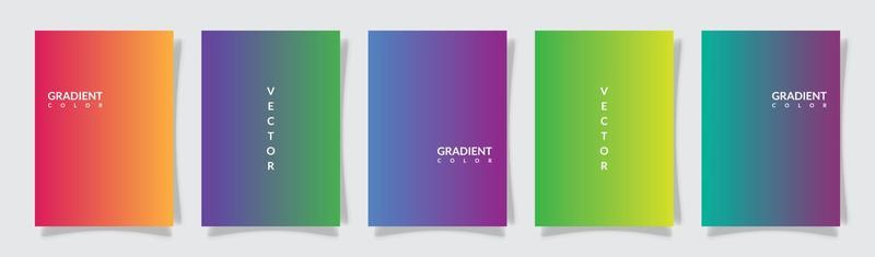 gradation cover modern style, soft color art, set collection template vector graphic
