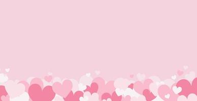 Set of festive red and pink hearts - Vector