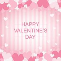 Holiday of all lovers valentine's day, pink hearts - Vector