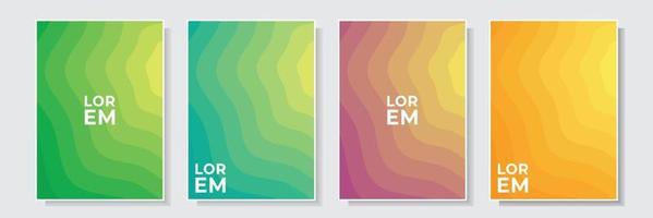 modern cover gradation texture template design wave style with light effect set collection colorful background vector graphic