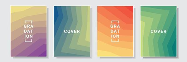 modern gradation colorful cover template design set collection background vector graphic