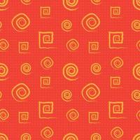 abstract seamless pattern colorful square spiral line style, red color, decorative repeat background vector graphic design
