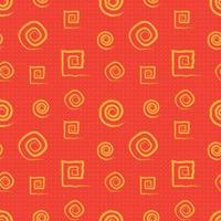 abstract seamless pattern colorful square spiral line style, red color, decorative repeat background vector graphic design