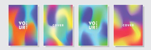 modern smooth mesh gradation cover background set collection, colorful fluid, business template vector graphic