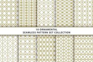 elegant luxury motif seamless pattern material set collection vector graphic