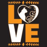 love t shirt design vector