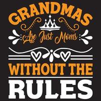 grandmas are just moms without the rules vector