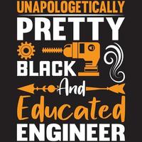 unapologetically pretty black and educated engineer vector