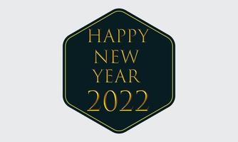 feliz año nuevo 2022 con diseño creativo de forma redonda vector