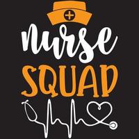 nurse squad t shirt design vector
