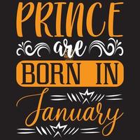 prince are born in January vector