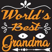 world's best grandma vector