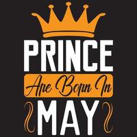 prince are born in May vector