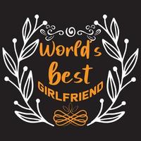 world's best girlfriend vector