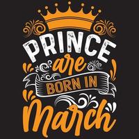 prince are born in March vector