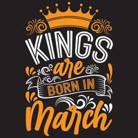 kings are born in march vector