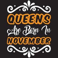 queens are born in November vector