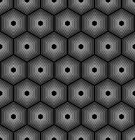 fondo gris con hexágonos vectoriales negros vector