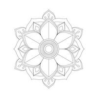 Easily editable and resizable floral mandala vector