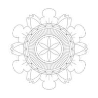 Easily editable and resizable floral mandala vector