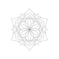 Easily editable and resizable floral mandala vector