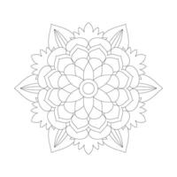 Easily editable and resizable floral mandala vector