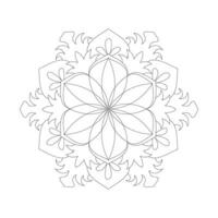 Easily editable and resizable floral mandala vector