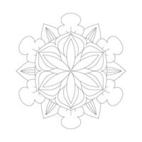 Easily editable and resizable floral mandala vector