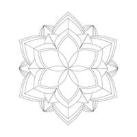 Easily editable and resizable floral mandala vector