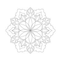 Easily editable and resizable floral mandala vector