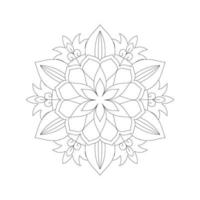 Easily editable and resizable floral mandala vector
