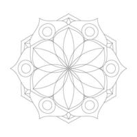 Easily editable and resizable floral mandala vector