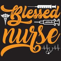 blessed nurse t shirt design vector