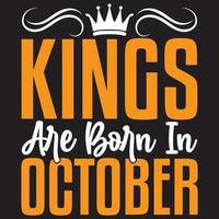 kings are born in October vector