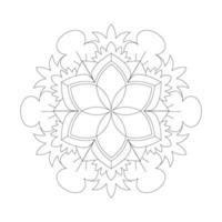 Easily editable and resizable floral mandala vector