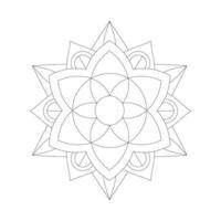 Easily editable and resizable floral mandala vector