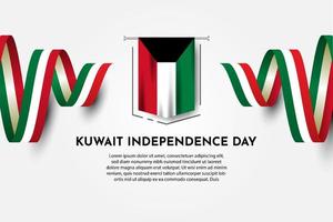 Kuwait independence day background template design vector