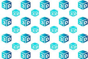 Abstract 3D Model Pattern Background vector