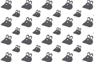 Flat Mouse Head Pattern Background vector