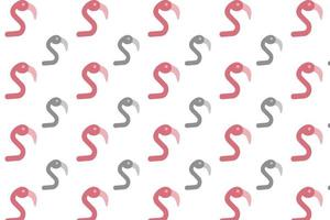 Flat Flamingo Head Pattern Background vector