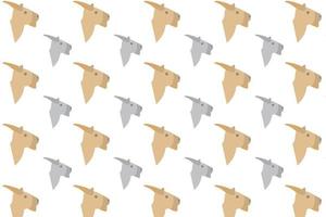 Flat Goat Head Pattern Background vector